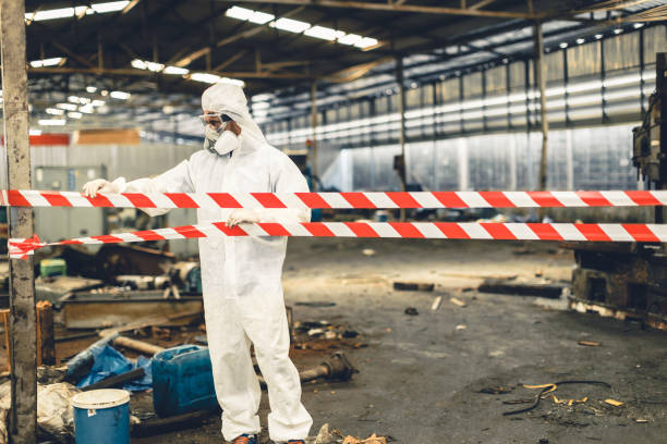Professional Sewage Cleanup technician working in Jupiter, FL